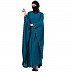 Kaftan Abaya with striped border- Dark Teal Kaftan Abaya with striped border- Dark Teal